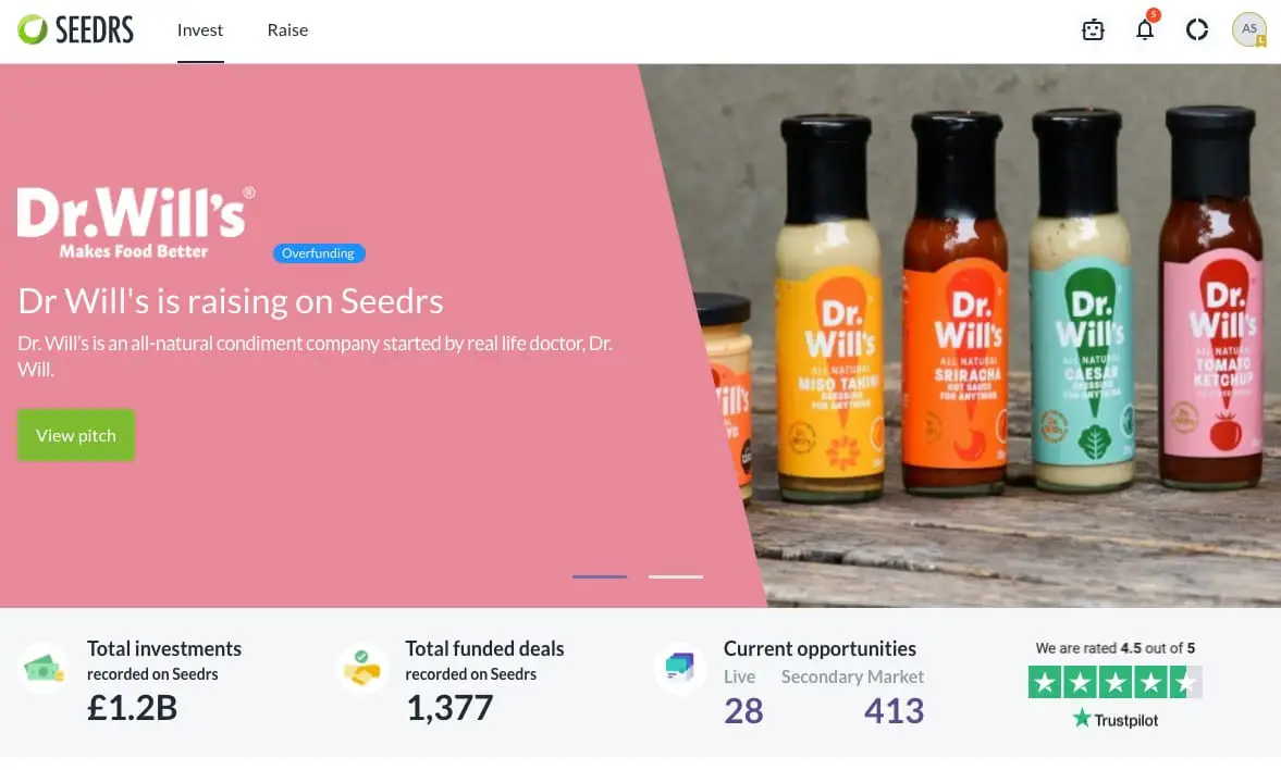 Seedrs Equity Crowdfunding Website 1
