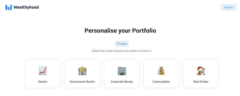 choose your asset class: Wealthyhood