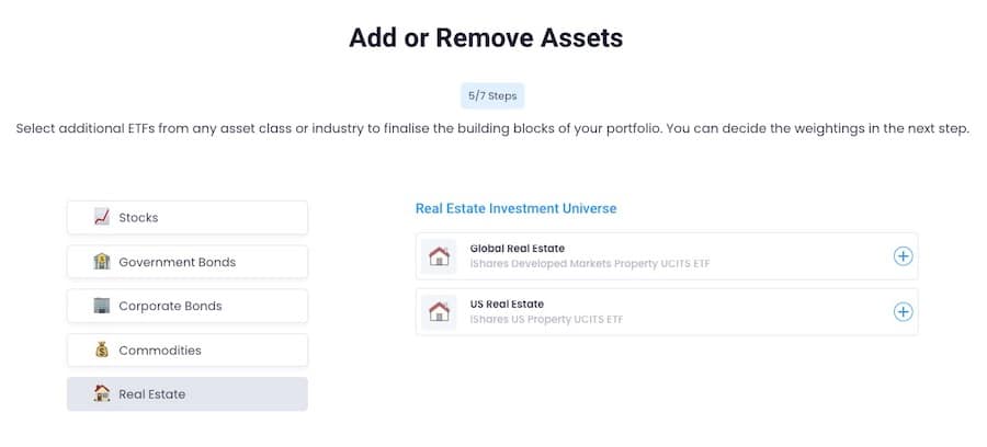 add more assets to Wealthyhood portfolio