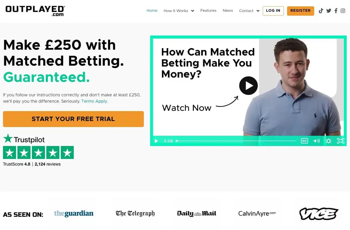 outplayed matched betting website