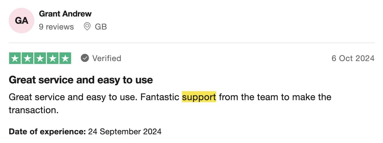trustpilot rating for