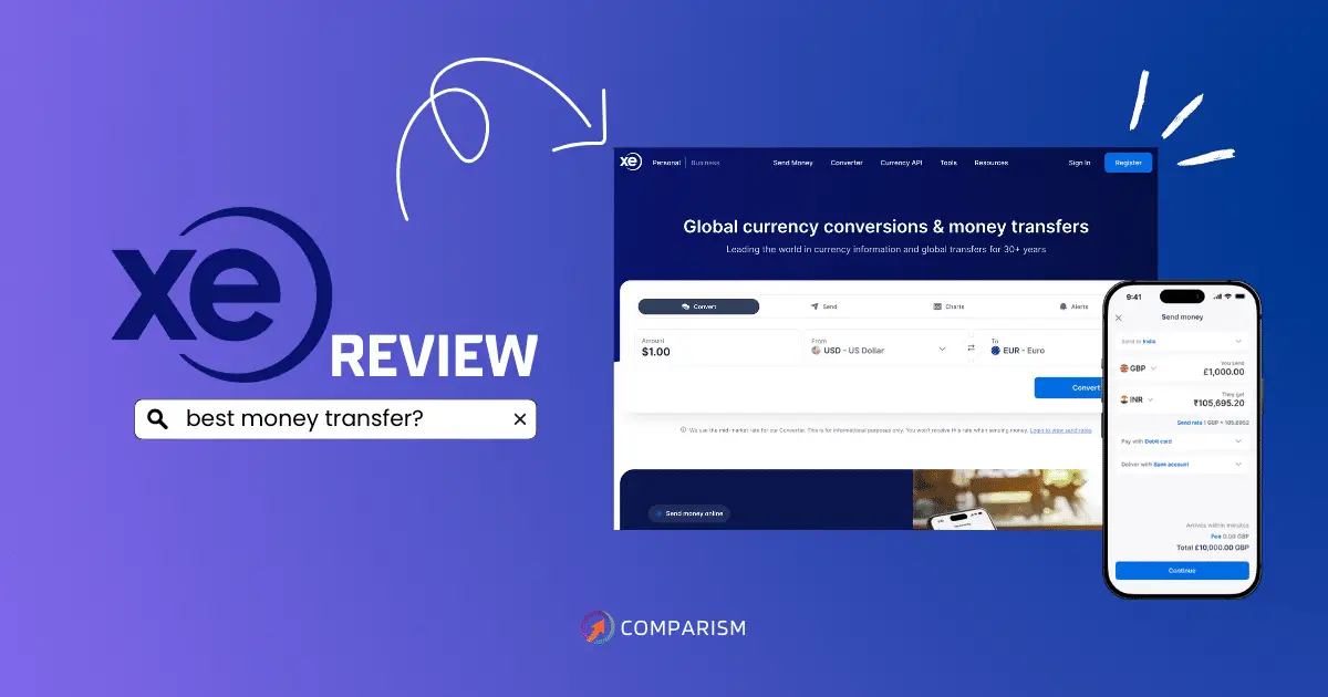 xe money transfer review by comparism